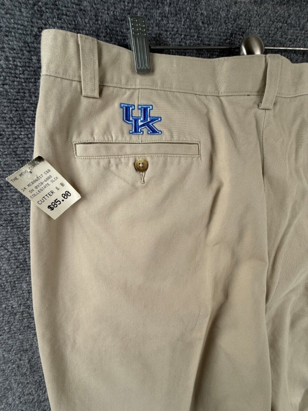 NWD Cutter Buck Uofk Kentucky Wildcats Chino Pants Twill 38x32 Beige Men
